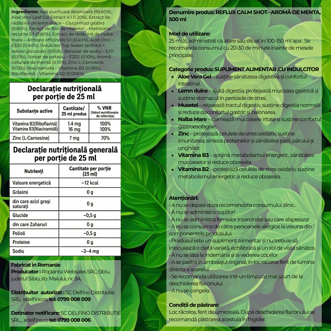 Complex Lichid Reflux Calm SHOT - NATURVIA®️
